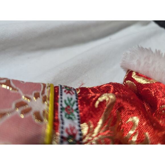 Traditional Chinese Toddler Two Piece Set Hanfu Faux fur trim tassel 3-4yrs - Picture 5 of 10